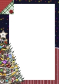A4 Holiday Christmas Tree Downloadable Stationery