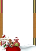 Christmas A4 Holiday teddy bear and candy cane stationery