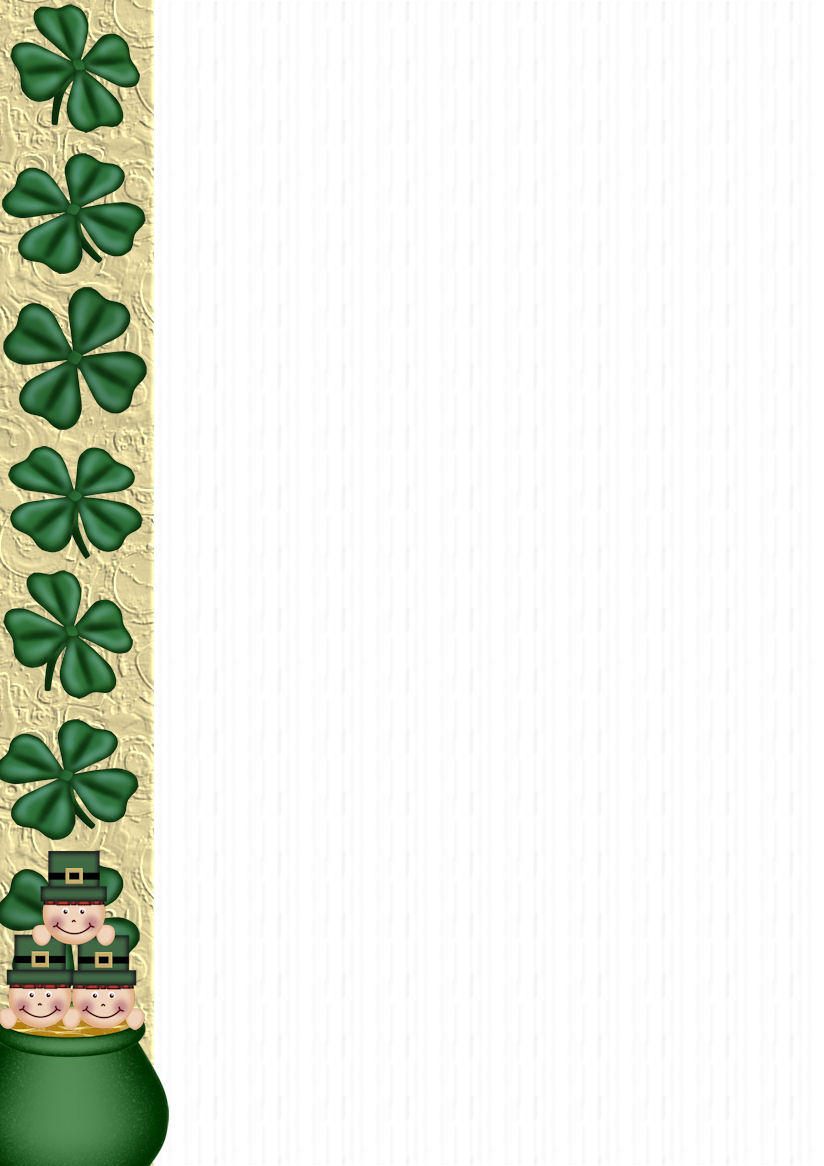 A4 St. Patrick's Day Stationery Page 1