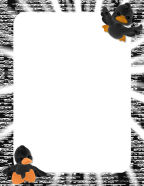 critter ducks black and orange splash