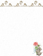 birds and cats with rose elements border papers