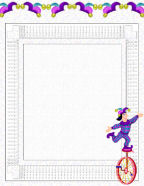 clowns party themes unicycle riding