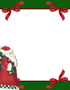 Christmas Holiday Santa and Presents Free Stationery Downloads