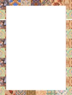 print free country themed stationery papers with quilted patterned borders