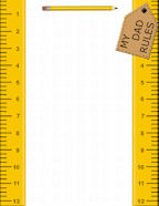 Father's Day Ruler or wood working themed stationery