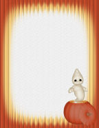 ghost in pumpkin patch harvest time autumn