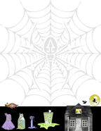 Halloween Spidersweb or Spiders Web Stationery Free Downloadables