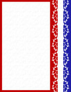 free red white blue printable stationery for USA patriotic or firework celebrations