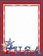 USA stars, stripes in reds and blues and whites