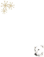 free winter snowflakes stationeries with polar bears